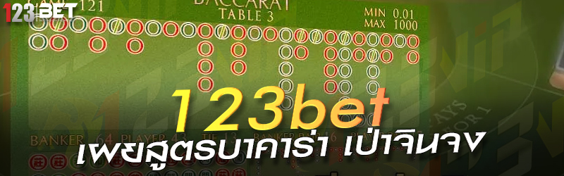 123bet เผยสูตรบาคาร่า เป่าจินจง